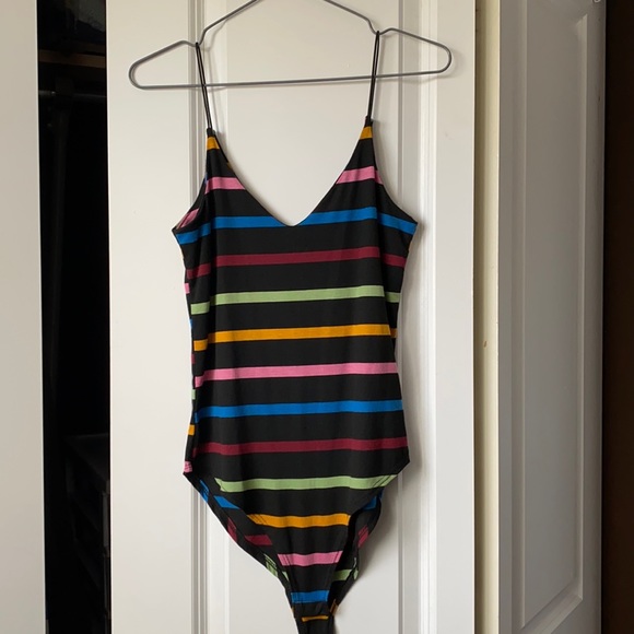 Gaze striped tank bodysuit, XS - Picture 2 of 7